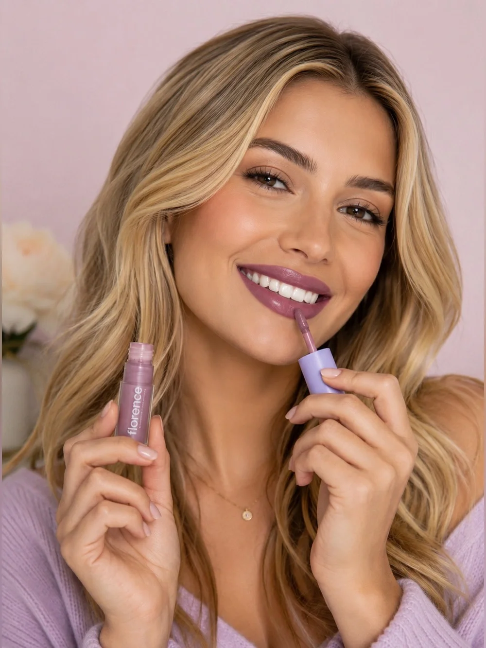 florence by mills Be A VIP Velvet Liquid Lipstick, Beautiful, Periodt deep mauve
